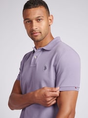 U.S. Polo Assn. Indigo Purple Regular Fit Pique 100% Cotton Polo Shirt - Image 2 of 7