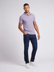 U.S. Polo Assn. Indigo Purple Regular Fit Pique 100% Cotton Polo Shirt - Image 3 of 7