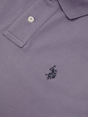 U.S. Polo Assn. Indigo Purple Regular Fit Pique 100% Cotton Polo Shirt - Image 7 of 7