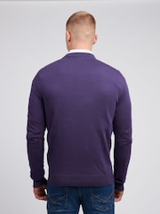 U.S. Polo Assn. Purple Mens Cotton Crew Neck Jumper - Image 4 of 7