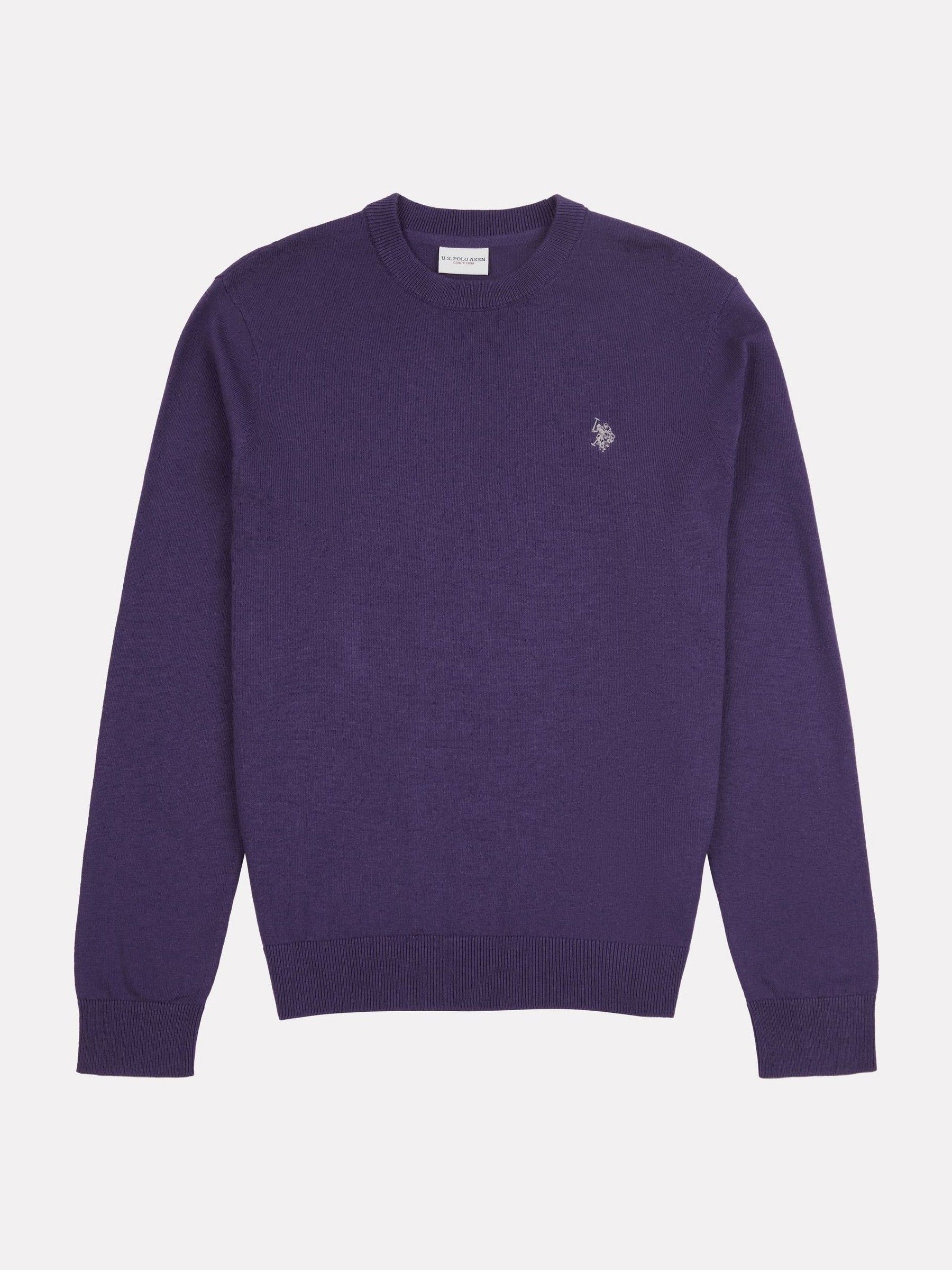 Buy U.S. Polo Assn. Purple Mens Cotton Crew Neck Jumper from Buy U.S. Polo Assn. Purple Mens Cotton Crew Neck Jumper from