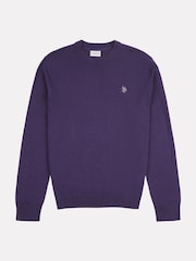 U.S. Polo Assn. Purple Mens Cotton Crew Neck Jumper - Image 5 of 7
