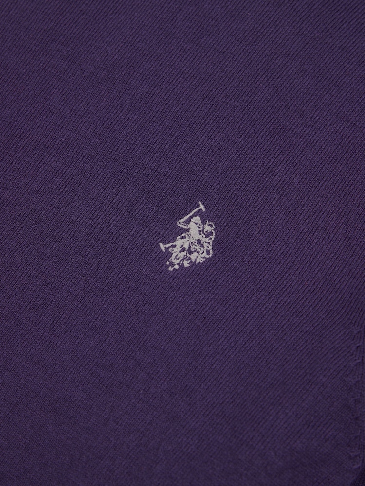 U.S. Polo Assn. Purple Mens Cotton Crew Neck Jumper - Image 7 of 7
