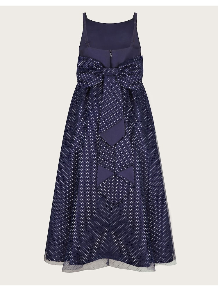 Monsoon Blue Anastasia Sparkle Mesh Maxi Dress - Image 2 of 3