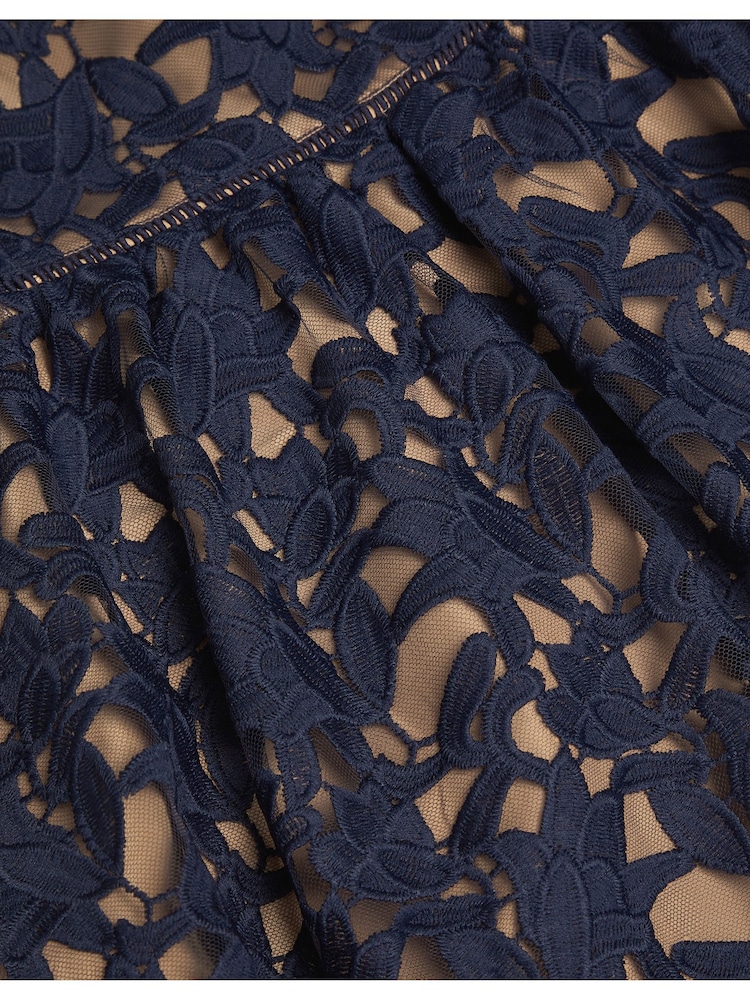 Monsoon Blue Mabel Lace Strappy Prom Dress - Image 3 of 3