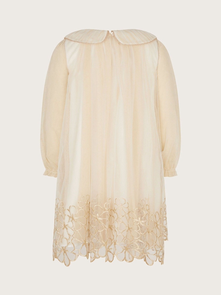Monsoon Gold Vanessa Floral Collar Swing Dress - Image 7 of 8