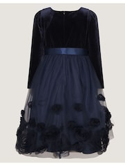 Monsoon Blue Long Sleeve 3D Floral Dress - Image 2 of 3