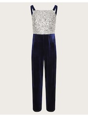 Monsoon Blue Savannah Sequin Jumpsuit - Image 1 of 2