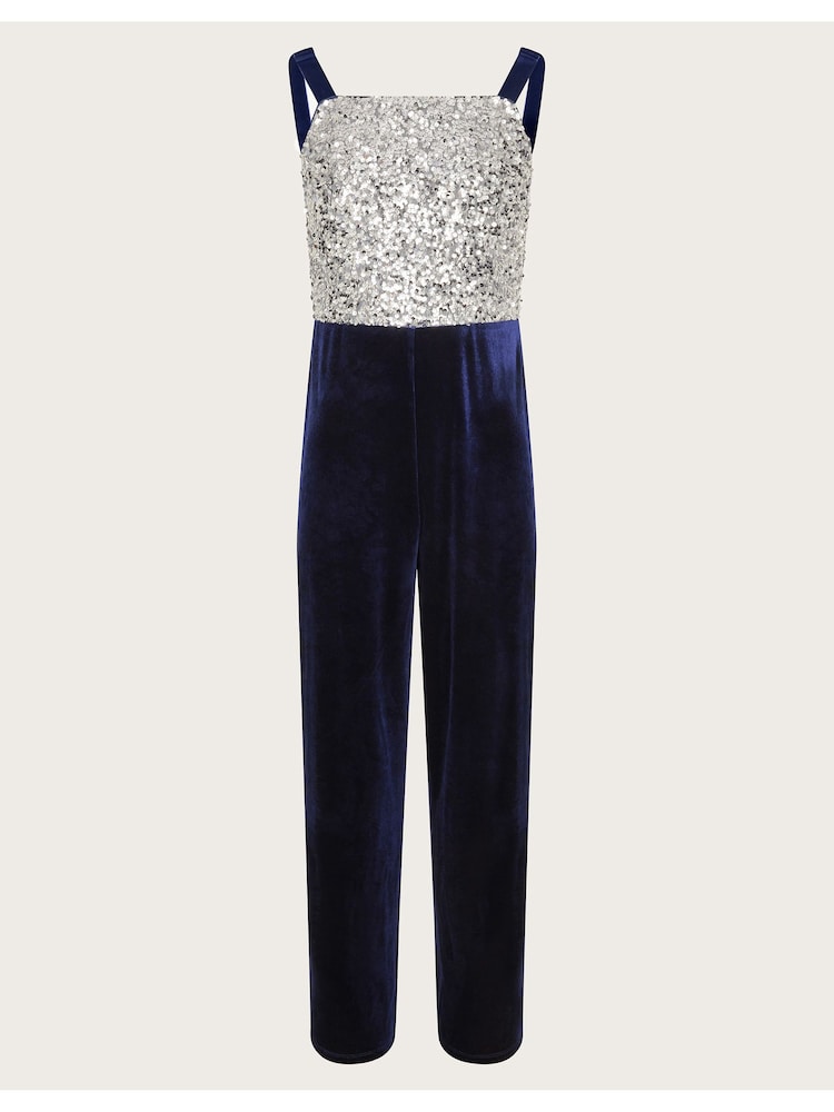 Monsoon Blue Savannah Sequin Jumpsuit - Image 1 of 2