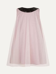 Monsoon Pink Ailani Sequin Bow Tulle A-Line Dress - Image 4 of 5