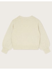 Monsoon Natural Sequin Ballet Wrap Cardigan - Image 2 of 3