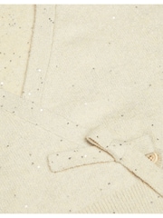 Monsoon Natural Sequin Ballet Wrap Cardigan - Image 3 of 3