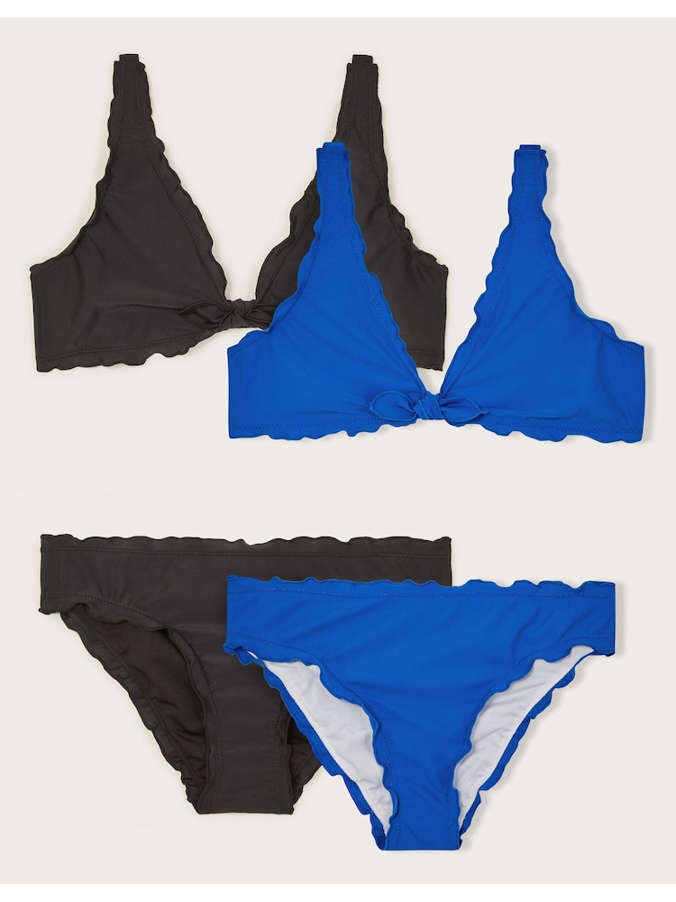 Monsoon Blue Frill Bikini Set - Image 1 of 3