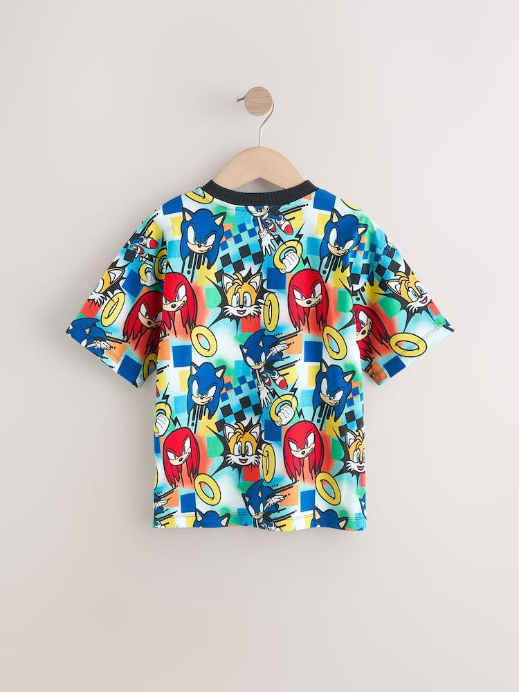 Rouge/Bleu - T-shirt à paillettes Sonic Flippy (3-16ans) - Image 3 of 6