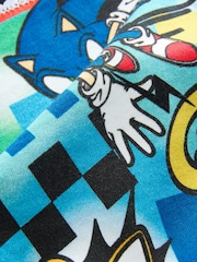 أحمر/أزرق - تيشرت مزين بالترتر بتصميم قلاب بطبعة شخصية Sonic (3-16 سنة) - صورة 6 من 6