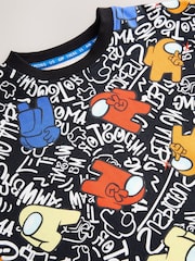 Black Ground Among Us All Over Print T-Shirt (7-16yrs) - Image 4 of 4