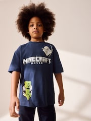 Navy Blue Licensed Minecraft T-Shirt (3-16yrs) - Image 1 of 9