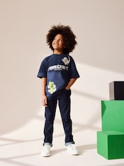 Navy Blue Licensed Minecraft T-Shirt (3-16yrs) - Image 4 of 9