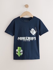 Navy Blue Licensed Minecraft T-Shirt (3-16yrs) - Image 6 of 9