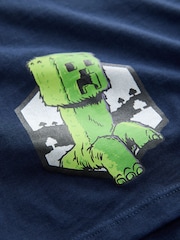 Navy Blue Licensed Minecraft T-Shirt (3-16yrs) - Image 8 of 9