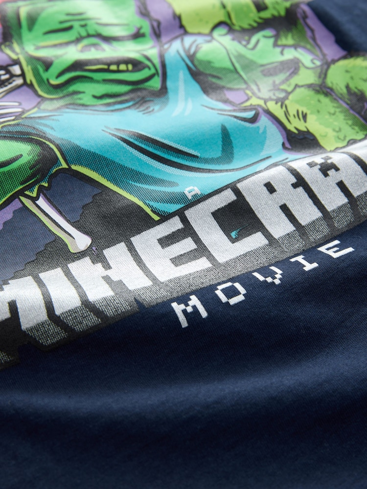 Navy Blue Licensed Minecraft T-Shirt (3-16yrs) - Image 9 of 9