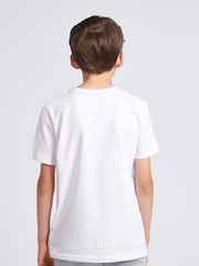 Lee Lily White Boys Badge 100% Cotton T-Shirt - Image 2 of 6