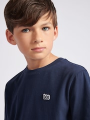 Lee Blue Boys Badge 100% Cotton T-Shirt - Image 4 of 6