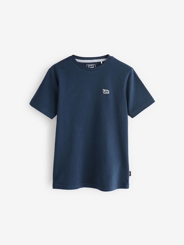 Lee Blue Boys Badge 100% Cotton T-Shirt - Image 5 of 6