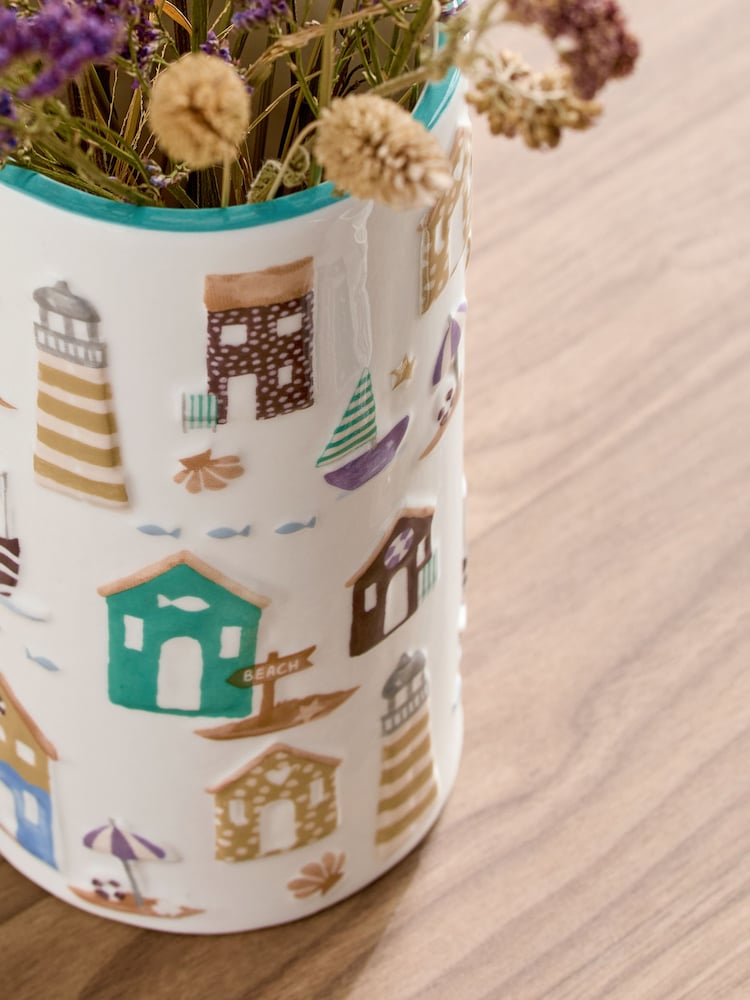 Ceramic Beach Hut Vase - Imagen 2 de 5