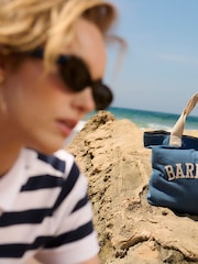 Barbour® Blue Denim Emily Denim Tote 100% Cotton Bag - Image 3 of 4