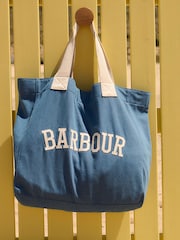 Barbour® Blue Denim Emily Denim Tote 100% Cotton Bag - Image 4 of 4