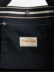 Barbour® Navy Logo Holiday Tote 100% Cotton Bag - Image 6 of 7