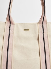 Barbour® Cream Madison Square Beach Tote 100% Cotton Bag - Image 5 of 8