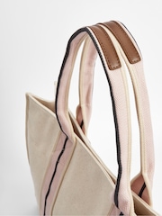 Barbour® Cream Madison Square Beach Tote 100% Cotton Bag - Image 6 of 8