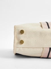 Barbour® Cream Madison Square Beach Tote 100% Cotton Bag - Image 7 of 8