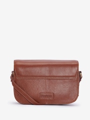 Barbour® Tan Brown Isla Leather Cross-Body 100% Cotton Bag - Image 2 of 5