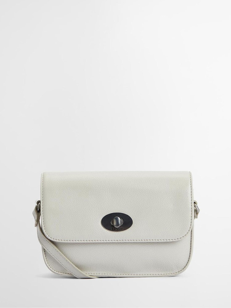 Barbour® White Isla Leather Cross-Body 100% Cotton Bag - Image 1 of 5