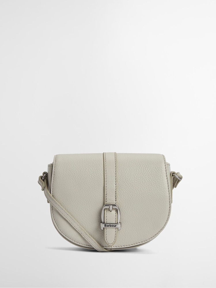 Barbour® White Laire Leather Saddle 100% Cotton Bag - Image 1 of 9