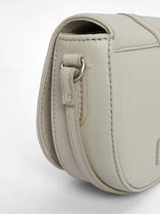 Barbour® White Laire Leather Saddle 100% Cotton Bag - Image 6 of 9