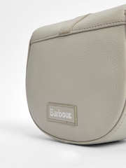 Barbour® White Laire Leather Saddle 100% Cotton Bag - Image 7 of 9