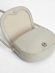 Barbour® White Laire Leather Saddle 100% Cotton Bag - Image 8 of 9