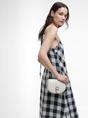 Barbour® White Laire Leather Saddle 100% Cotton Bag - Image 9 of 9