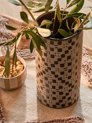 Vaso quadriculado de cerâmica - Imagem 2 de 6