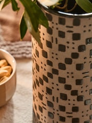 Vaso quadriculado de cerâmica - Imagem 3 de 6