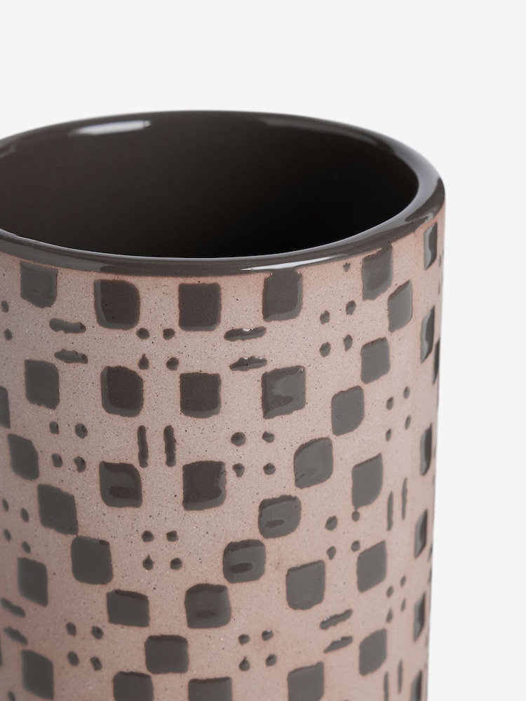Vaso quadriculado de cerâmica - Imagem 6 de 6