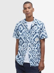 Barbour® Blue 100% Cotton Homelane Printed Relaxed Fit Shirt - Image 1 of 5