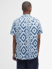 Barbour® Blue 100% Cotton Homelane Printed Relaxed Fit Shirt - Image 2 of 5