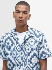 Barbour® Blue 100% Cotton Homelane Printed Relaxed Fit Shirt - Image 3 of 5