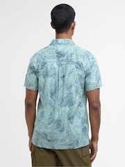 Barbour® Green 100% Cotton Falmouth Printed Simmer Fit Shirt - Image 2 of 5