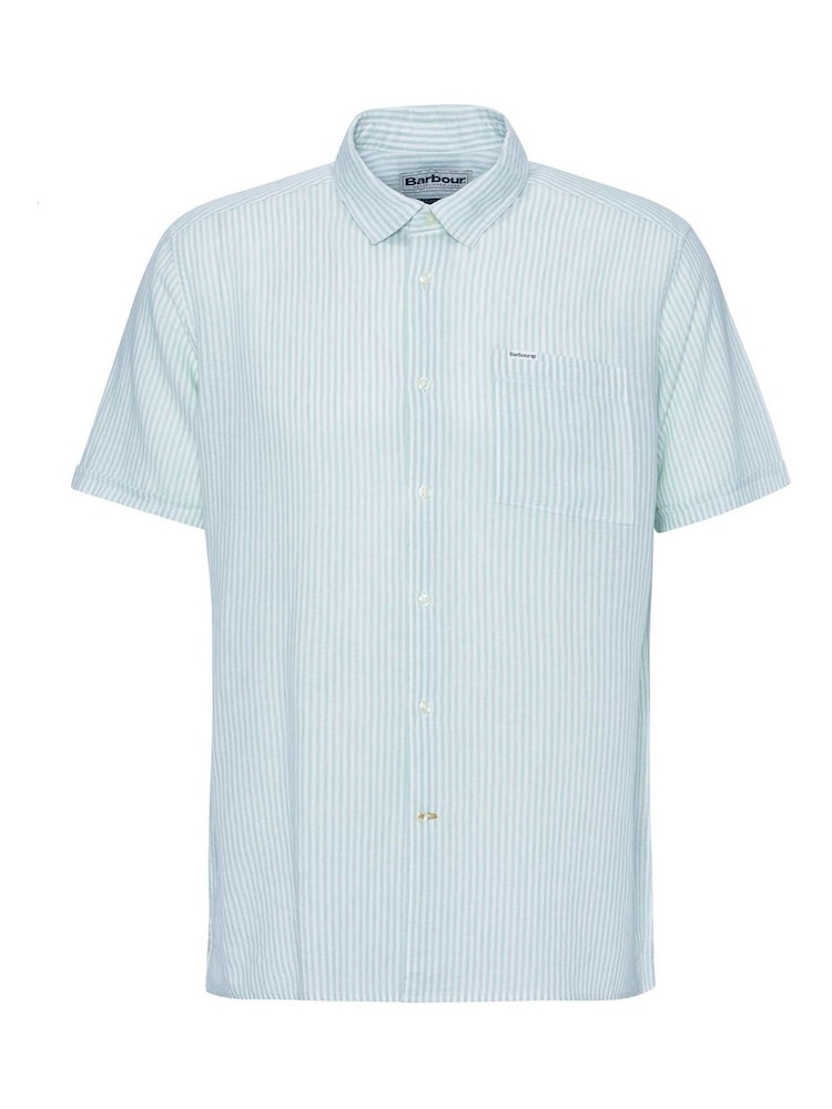 Barbour® Green Deerpark Striped Dummer Fit Shirt - Image 5 of 5